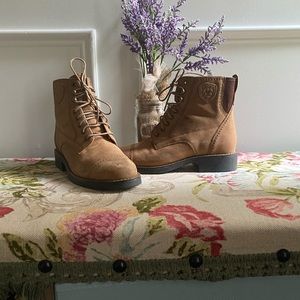Ariat Brown Suede Lace Up Paddock Boots